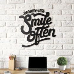 استیکر چوبی هوم لوکس طرح Smile