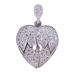 آویز گردنبند نقره زنانه قلب مدل AMT_M016
