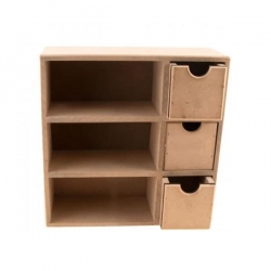 فایل کشویی مدل باکس سه کشو قفسه دار