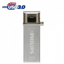 فلش مموری USB 3.0 و OTG فیلیپس مدل مونو ادیشن FM32DA132B/97 ظرفیت 64 گیگابایت