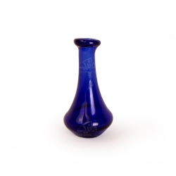 گلدان مینیاتوری شیشه گری با حرارت مستقیم‏ ‏ آبی‏ طرح ‏ساده‏ مدل 1015900047