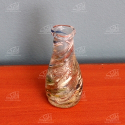 گلدان مینیاتوری شیشه گری با حرارت مستقیم‏ ‏ رنگارنگ‏ طرح ‏باد‏ مدل 1015900016