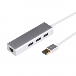 هاب USB-3.0 به USB 3.0/ Ethernet سه پورت مدل METAL-AL