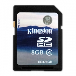 کارت حافظه SDHC کینگستون مدل SD4 کلاس 4 سرعت 4MB/s ظرفیت 8 گیگابایت