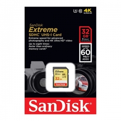 کارت حافظه SDHC سن دیسک مدل Extreme کلاس 10 استاندارد UHS-I U1 سرعت 400X 60MBps ظرفیت 32 گیگابایت