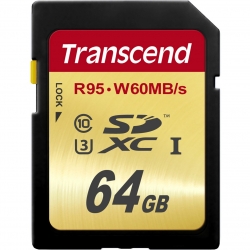 کارت حافظه SDXC ترنسند مدل Ultimate کلاس 10 استاندارد UHS-I U3 سرعت 95MBps 633X ظرفیت 64 گیگابایت