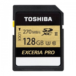 کارت حافظه SDXC توشیبا مدل  N501Exceria PRO کلاس 10 استاندارد UHS-II سرعت 270MBps ظرفیت 128 گیگابایت