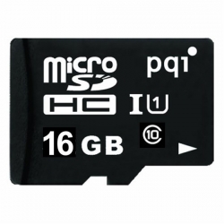 کارت حافظه microSDHC پی کیو آی کلاس 10 استاندارد UHS-I U1 سرعت 85MBps همراه با آداپتور SD ظرفیت 16 گیگابایت