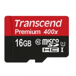 کارت حافظه microSDHC ترنسند مدل Premium کلاس 10 استاندارد UHS-I U1 سرعت 60MBps 400X ظرفیت 16 گیگابایت