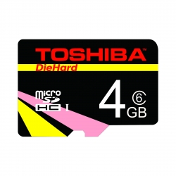 کارت حافظه microSDHC توشیبا مدل Die hard کلاس 6 استاندارد UHS-I U1 سرعت 48MB/S ظرفیت 4گیگابایت