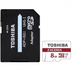 کارت حافظه microSDHC توشیبا مدل EXCERIA M302-EA کلاس 10 استاندارد UHS-I U3 سرعت 90MBps همراه با آداپتور SD ظرفیت 8 گیگابایت