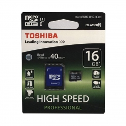 کارت حافظه microSDHC توشیبا مدل High Speed Professional کلاس 10 استاندارد UHS-I U1 سرعت 40MBps ظرفیت 16 گیگابایت