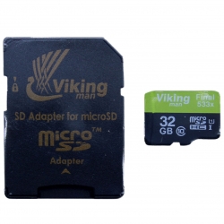 کارت حافظه microSDHC ویکینگ من مدل Extre 533X کلاس 10 استاندارد UHS-I U1 سرعت 80MBps ظرفیت32  گیگابایت همراه با آداپتور SD