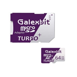 کارت حافظه  microSDXC گلکسبیت مدل Turbo+ کلاس 10 استاندارد UHS-I U3 سرعت 80MBps ظرفیت 64 گیگابایت به همراه آداپتور SD