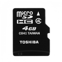 کارت حافظه‌ microSDHC توشیبا مدل C04G کلاس 4 استاندارد UHS-I سرعت 15MBps ظرفیت 4 گیگابایت