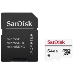 کارت حافظه‌ microSDXC سن دیسک کلاس 10 استاندارد UHS-I U1 سرعت 20MBps ظرفیت 64 گیگابایت به همراه آداپتور SD