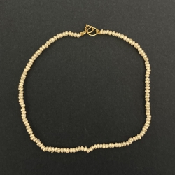 پابند طلا 18 عیار زنانه الماسین آذر طرح مروارید کد Baroq01