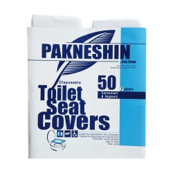 روکش یکبار مصرف توالت فرنگی پاک نشین مدل pk50 بسته 50 عددی