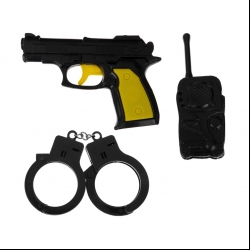 ست تفنگ وبیسیم و دستبند اسباب بازی مدل پلیس