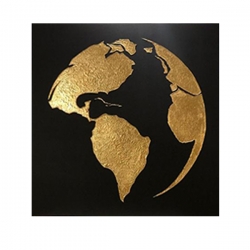 تابلو نقاشی ورق طلا مدل کره زمین کد 0091