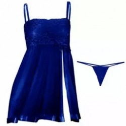 لباس خواب بغل چاک آبی